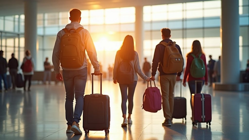 Travelers at the airport