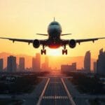 Airlines flying into Perth Airport PER terminal and runway view