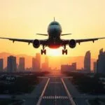 Airlines flying into Perth Airport PER terminal and runway view