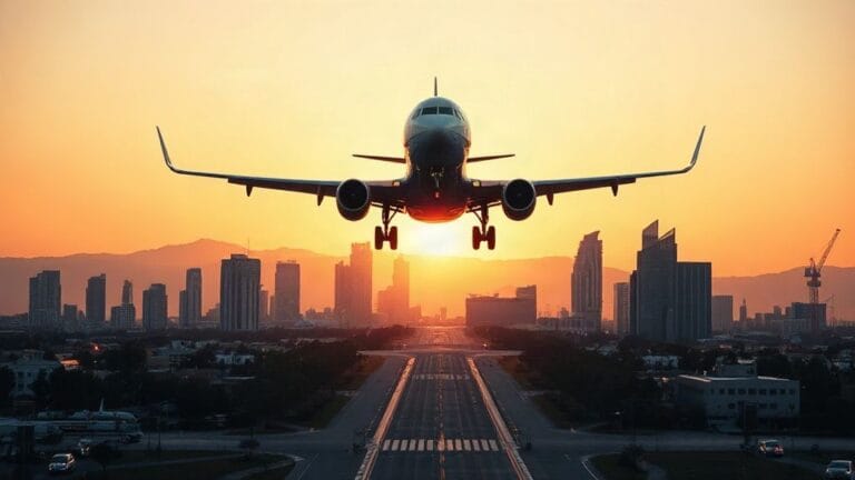 Airlines flying into Perth Airport PER terminal and runway view